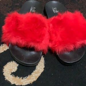 Furry slippers